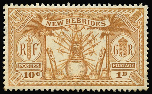 1925 1d (10c) COLOUR TRIAL in brown (adopted...