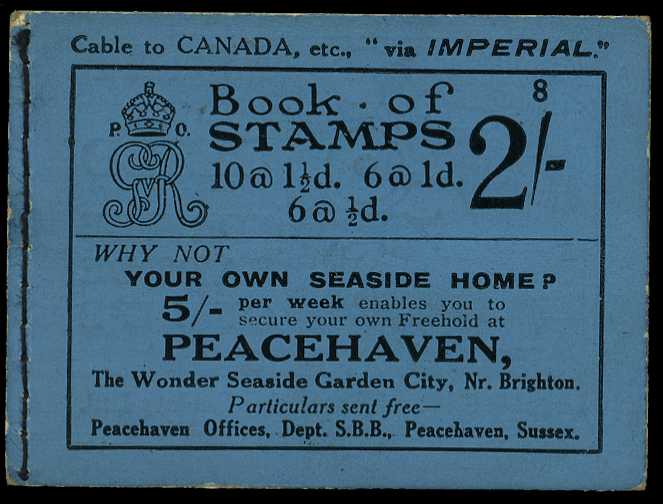 1924 (June) 2/- booklet (#8), some trimmed...