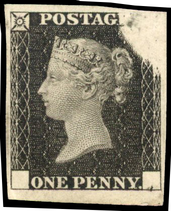 1840 1d Rainbow trial (State 2) in black