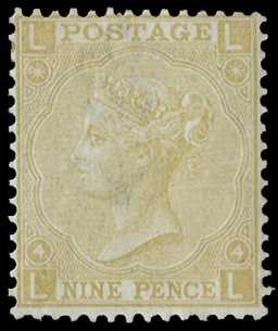 1867 9d Straw Plate 4. Exceptionally fine...