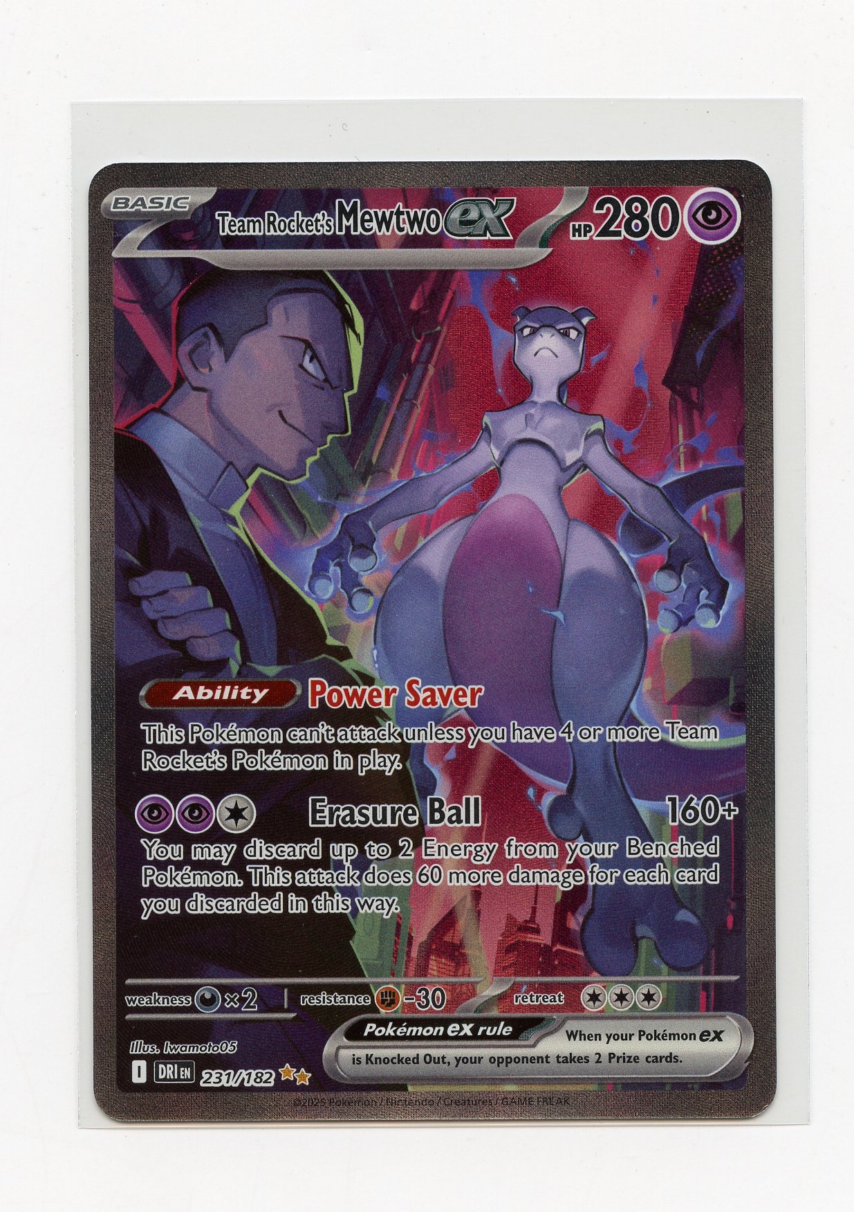 Team Rocket's Mewtwo #231 SIR Destined Rivals - (NM)