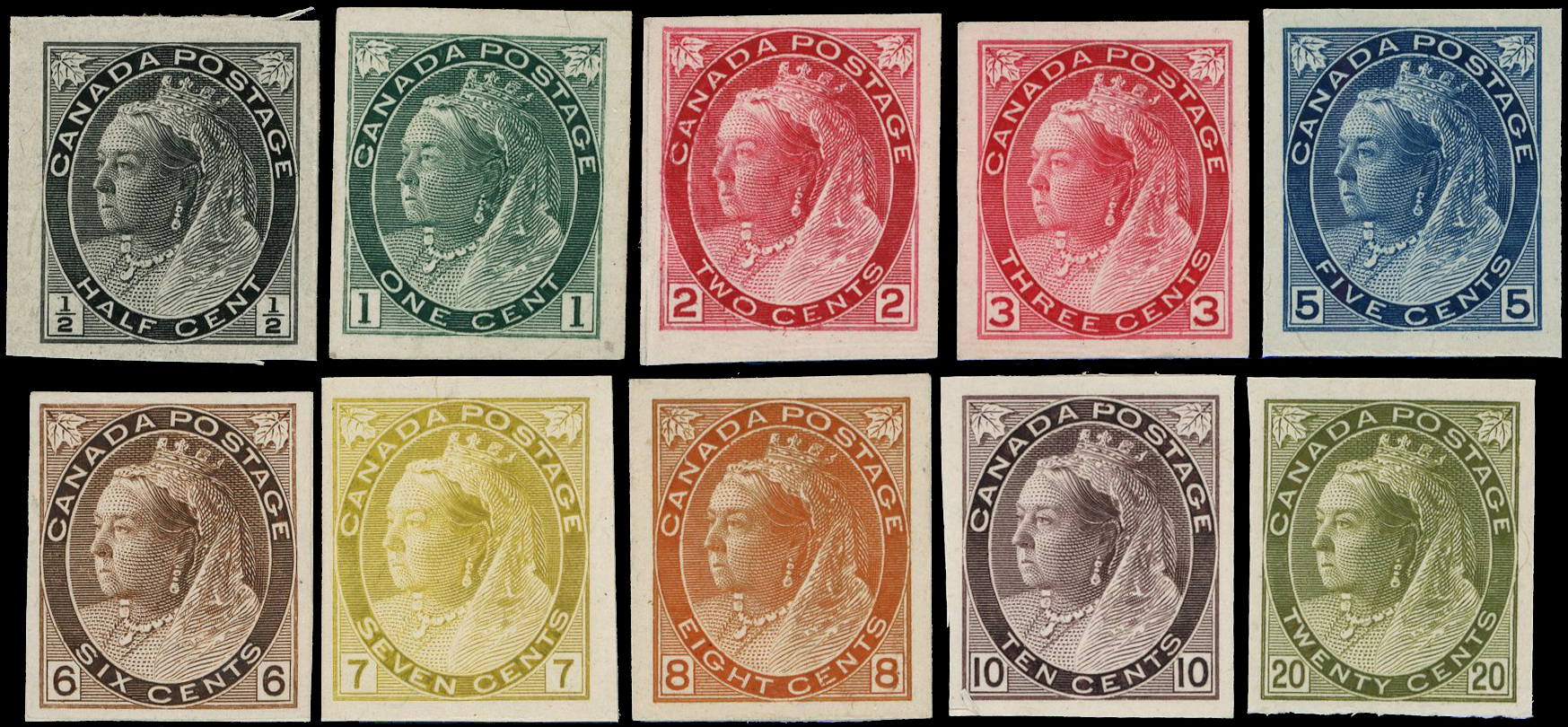 1898-1902 Imperf plate proofs SG 150-165var 