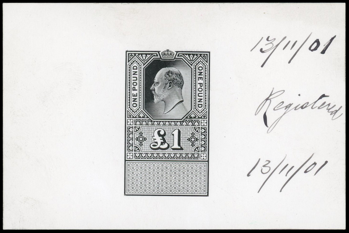 GB Unappropriated Die KE VII £1 Die Proof