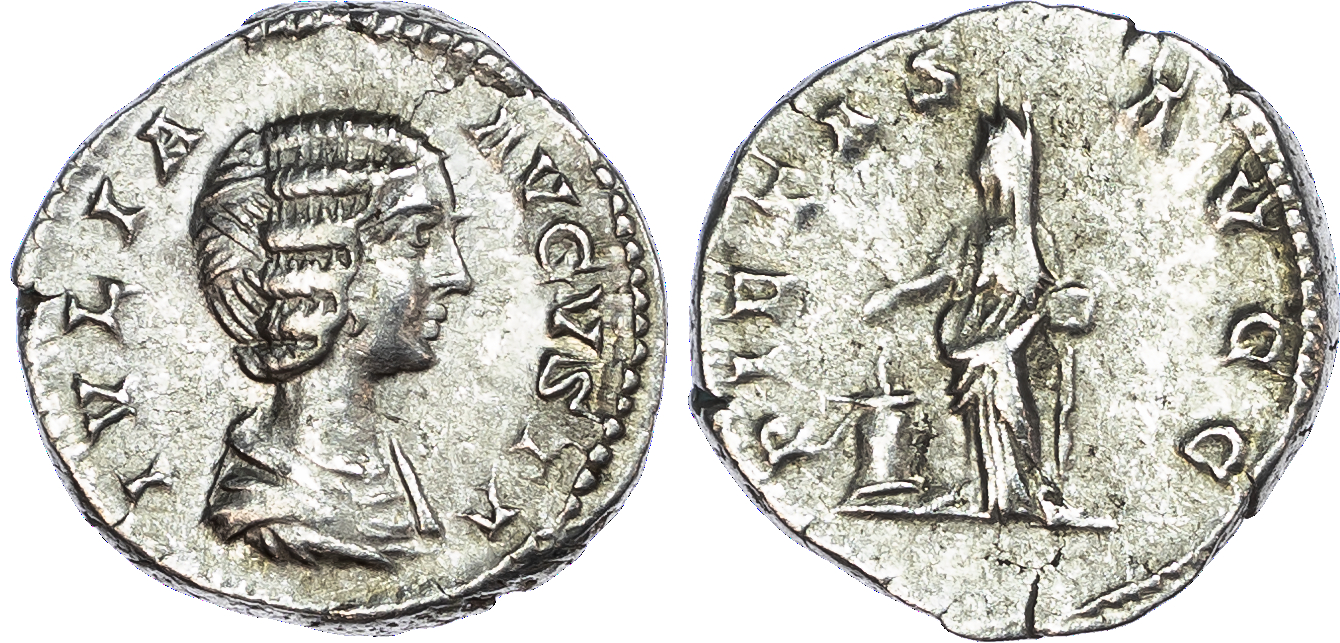 Julia Domna (wife of Septimius Severus) (AD 193-217) AR Denarius, Rome, AD 193-211, 3.46g.