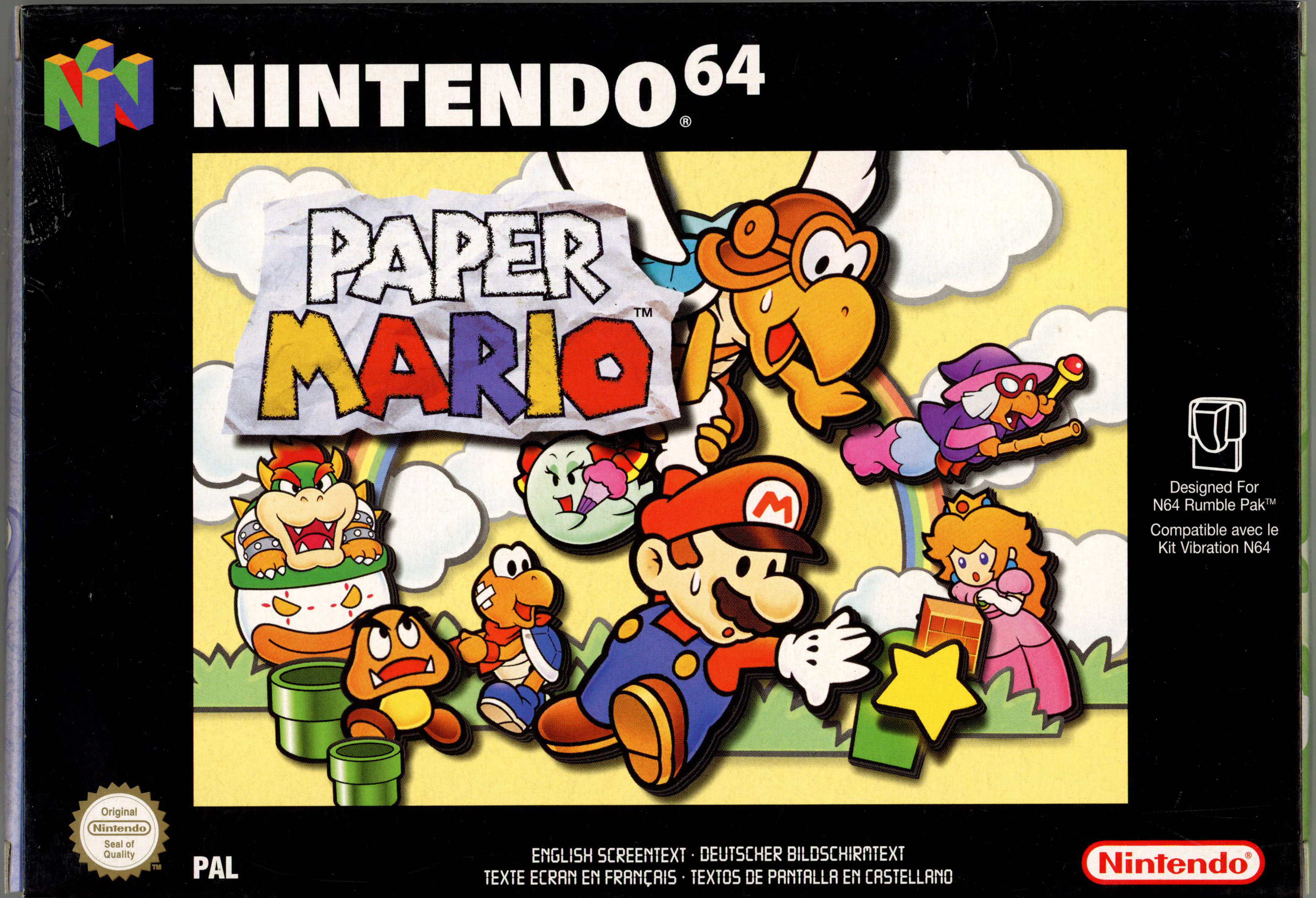 Nintendo - Paper Mario - N64 - Mint - Complete in Box  