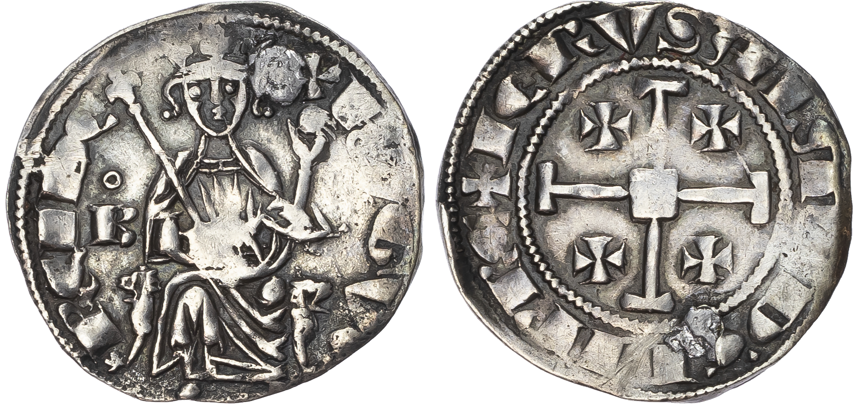 Cyprus, Crusaders, Lusignan Kingdom, Hugh IV (1324-1359), silver Gros (2)