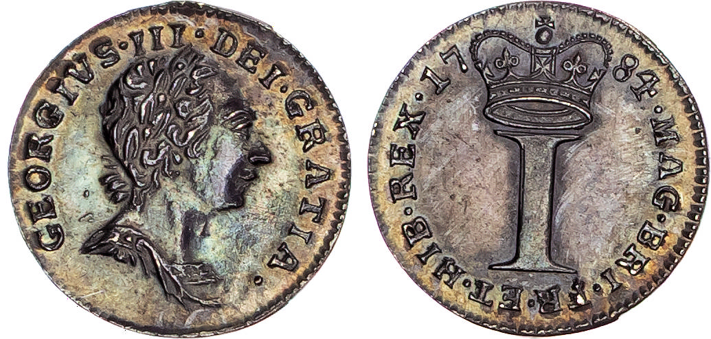 George III (1760-1820), AR Maundy Set, 1784.
