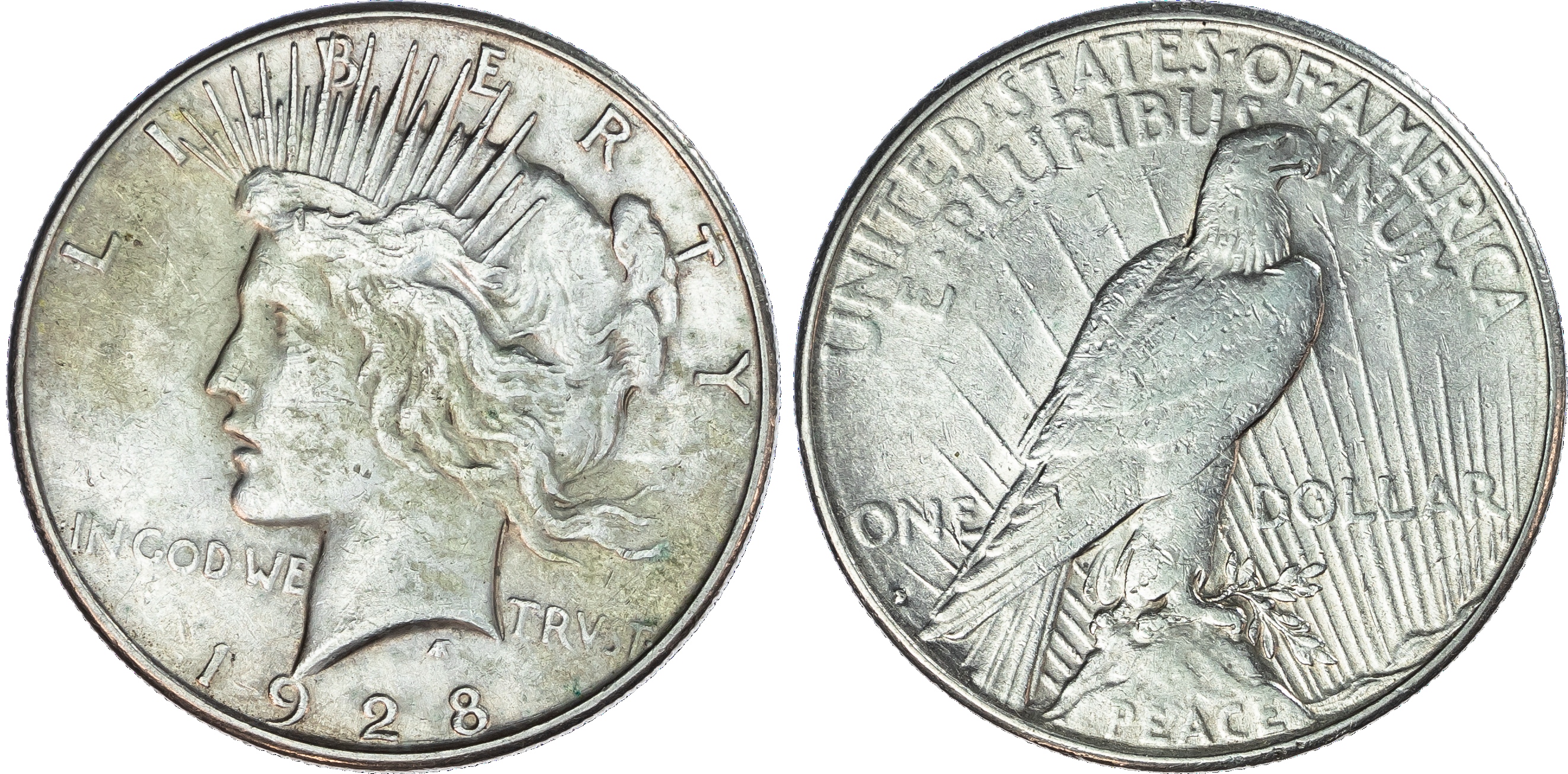 USA, silver Peace Dollar, 1928, San Francisco, 26.75g.