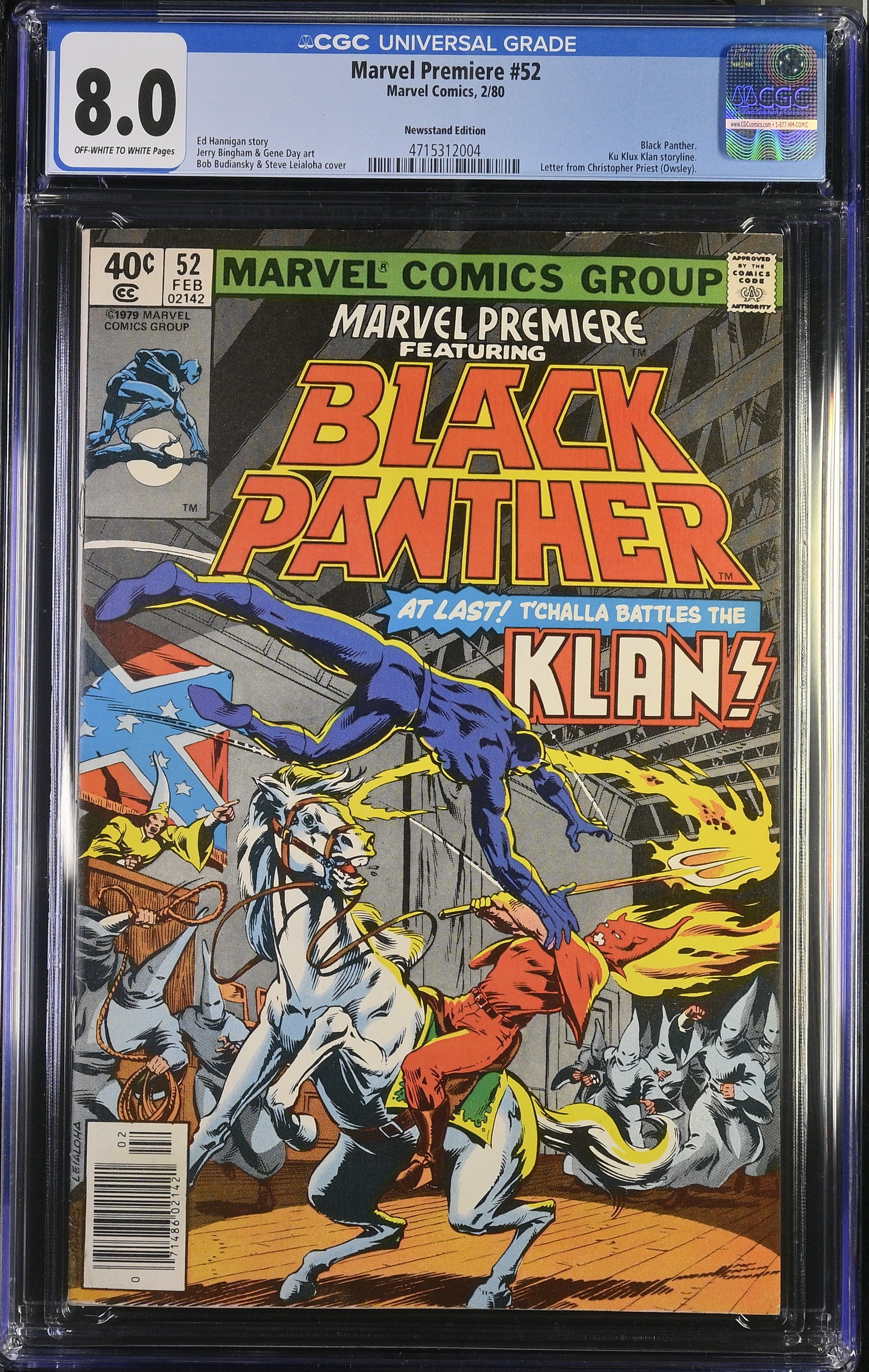 Marvel Premiere #52 CGC 8.0 "Journey Through the Past" Newsstand Edition (Marvel Comics, 1980) Off-White to White Pages