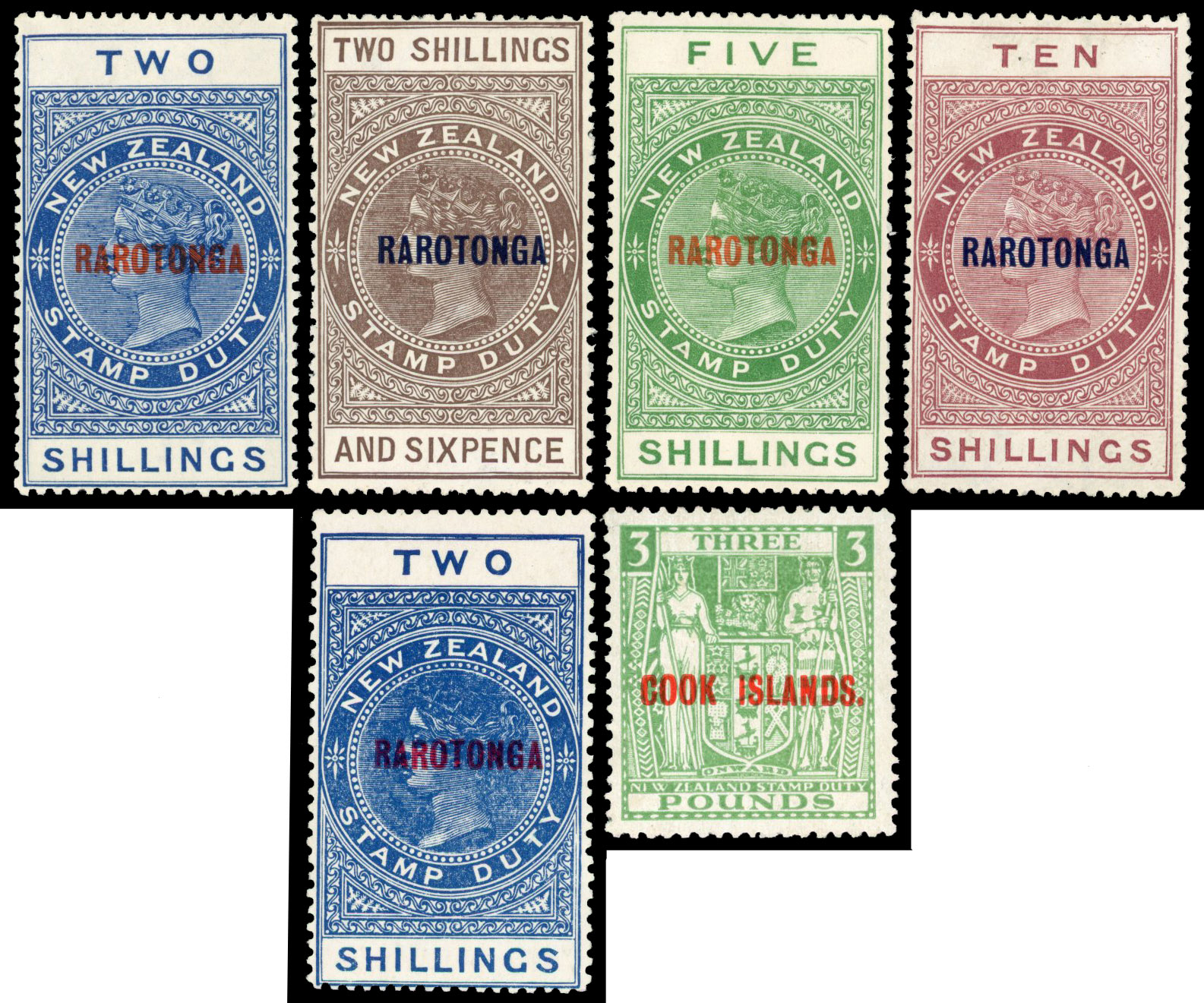 Cook Islands 1921-48 postal fiscal selection