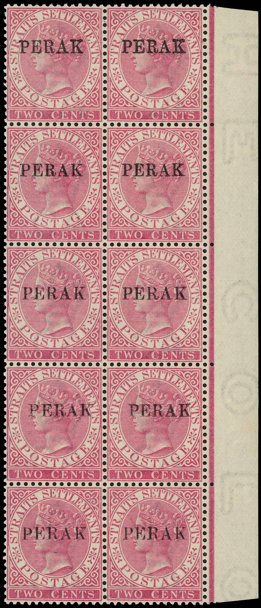 Perak SG 19 block mint