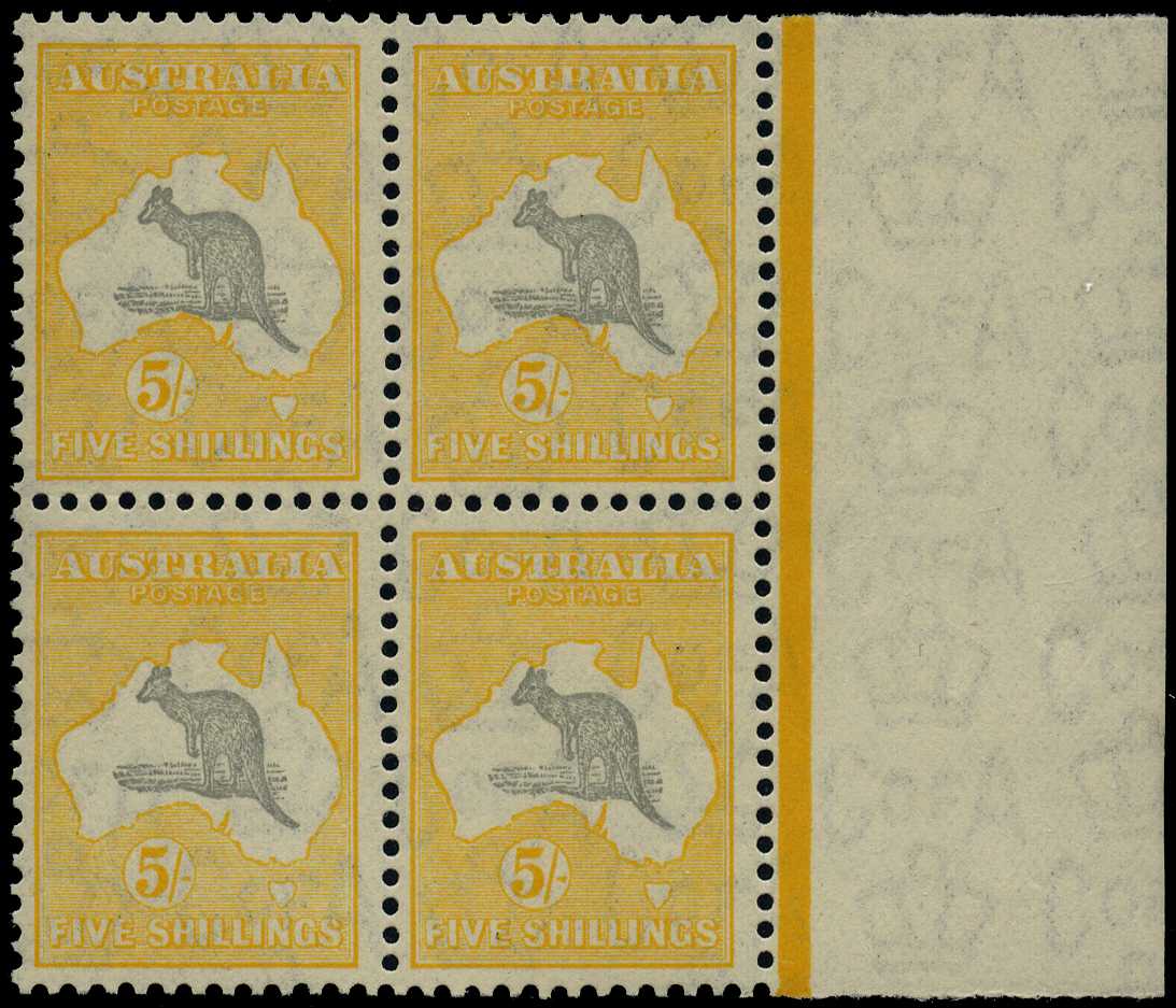 C of A Watermark: 1931-36 5/- grey and...