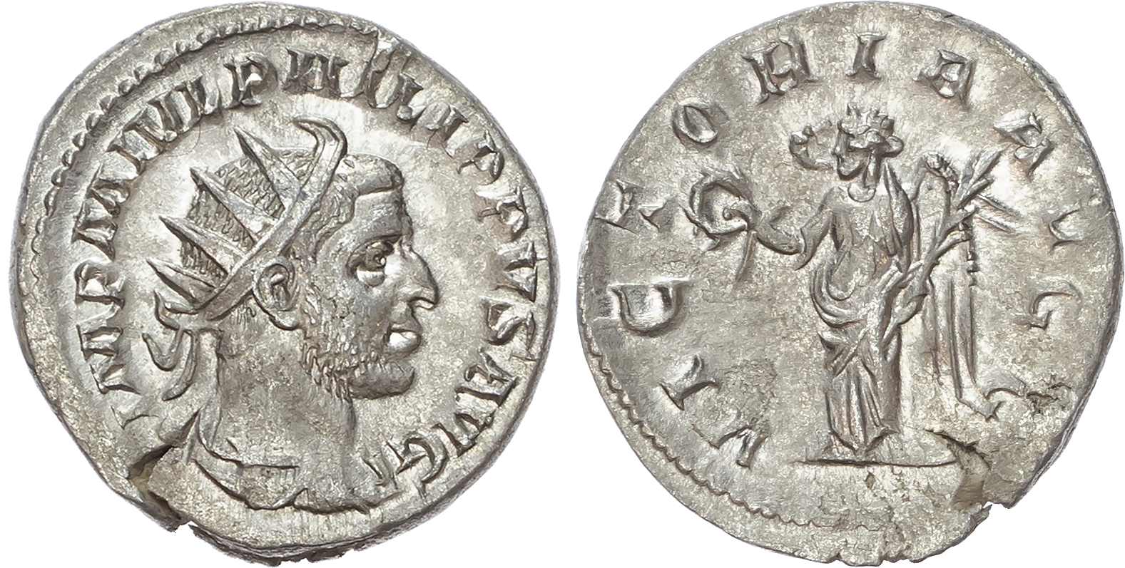 Philip I (AD 244-249) AR Antoninianus, Rome, AD 244, 4.10g. 