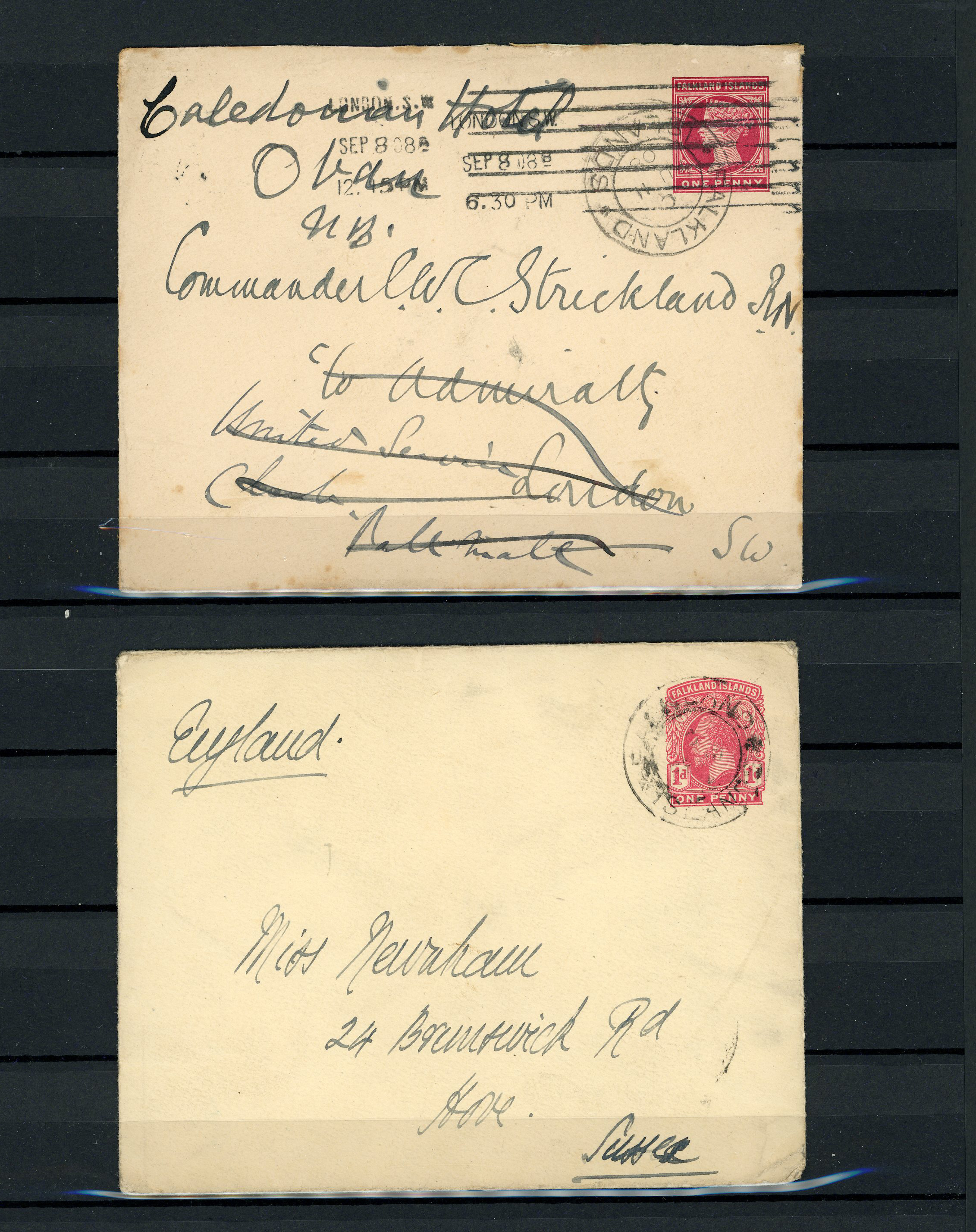 Falkland Islands postal histoyu QV to KGV selection