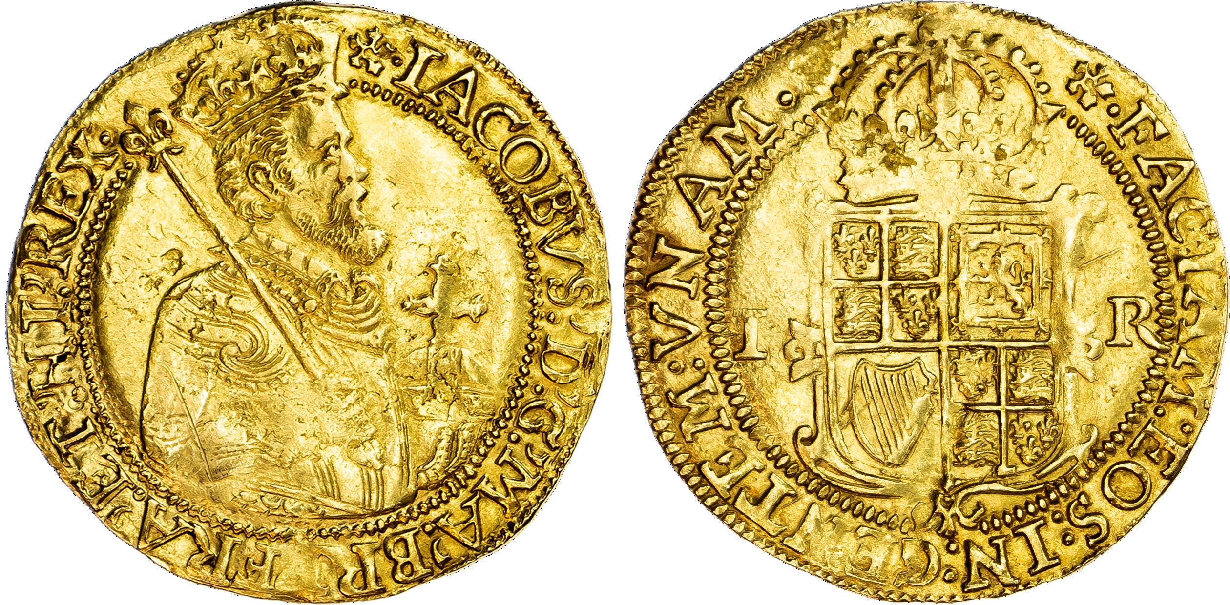 James I (1603‑1625), Second Coinage, Unite, fifth bust
