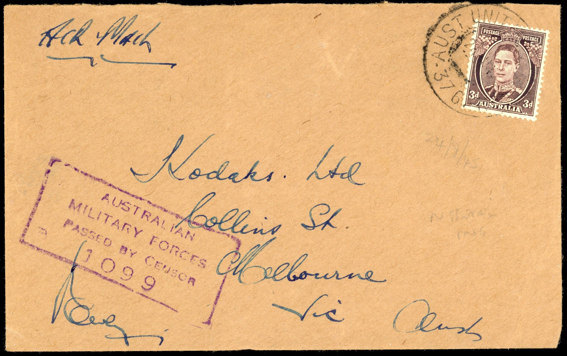 Papua New Guinea 1945 Australian Forces cover