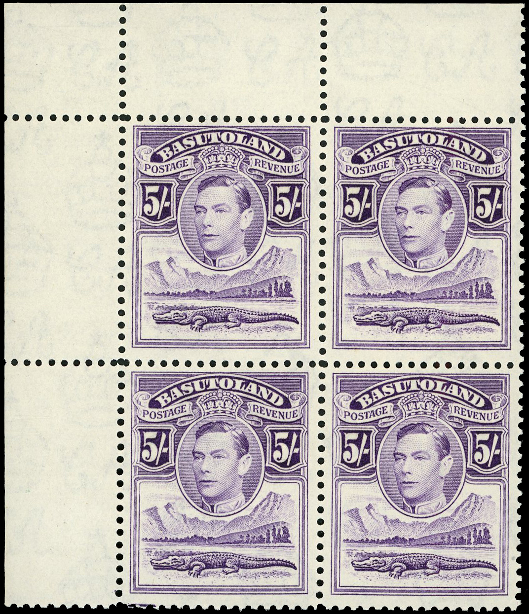 Basutoland SG 18-28 blocks mint