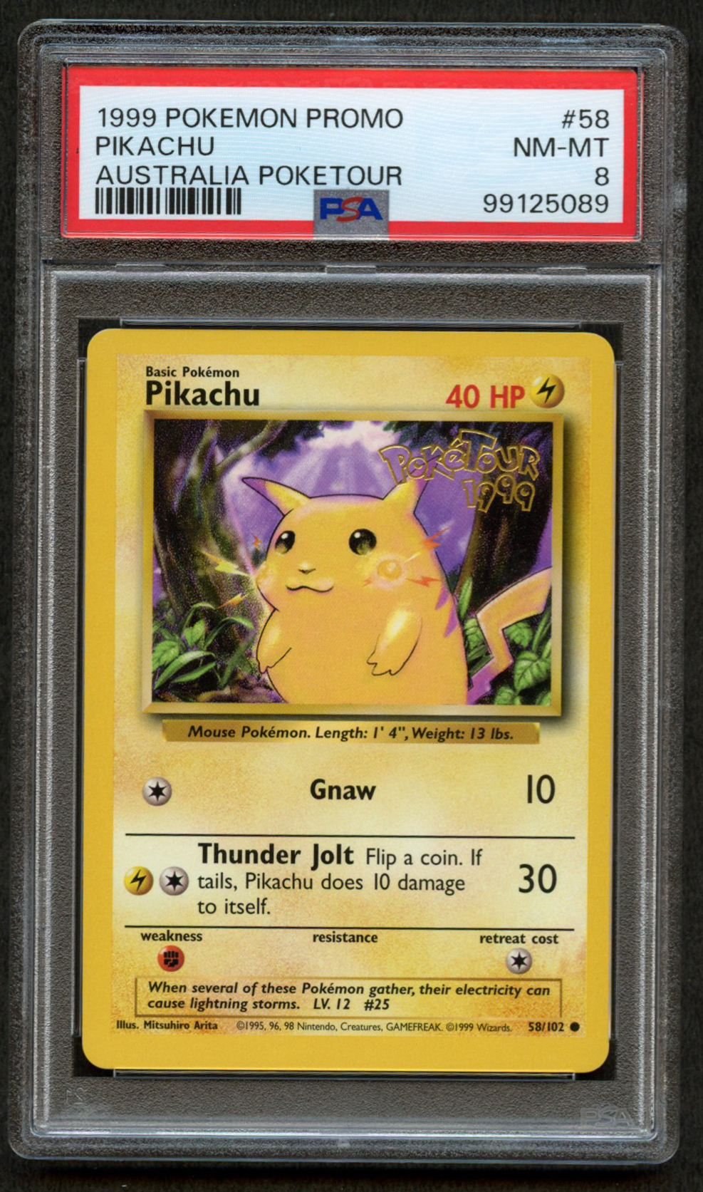 PSA 8 - Pikachu - Australia PokeTour Promo 1999 - #58