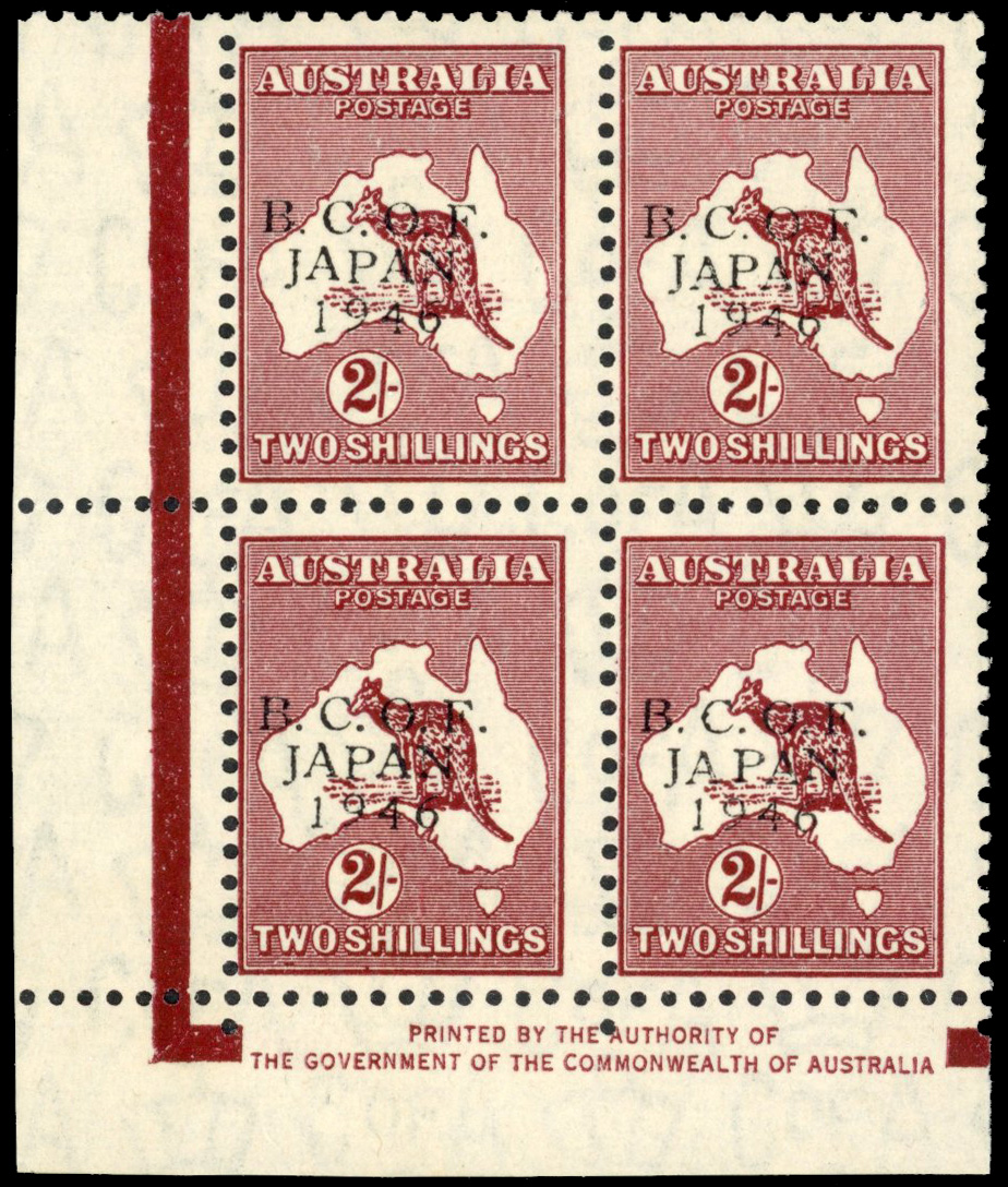 Australia BCOF SG J6 imprint block mint