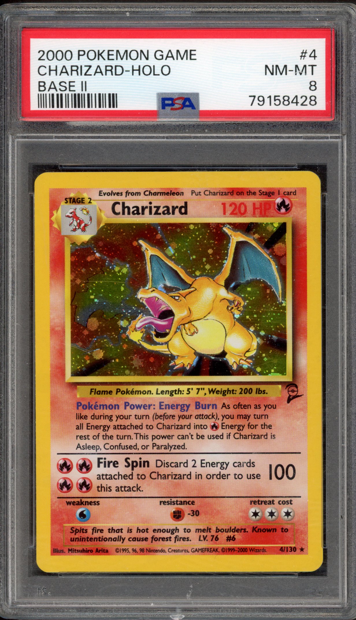 PSA 8 Charizard - Base Set 2 - 2000