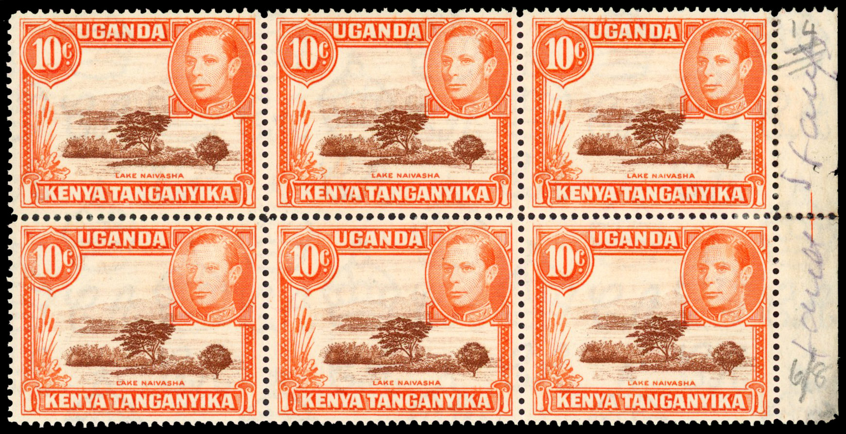 KUT SG 134c block mint