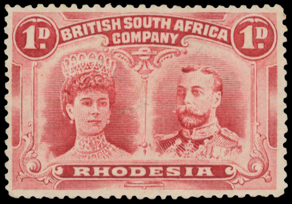 † 1d bright carmine perf 13½ SG 183, position 7A mint