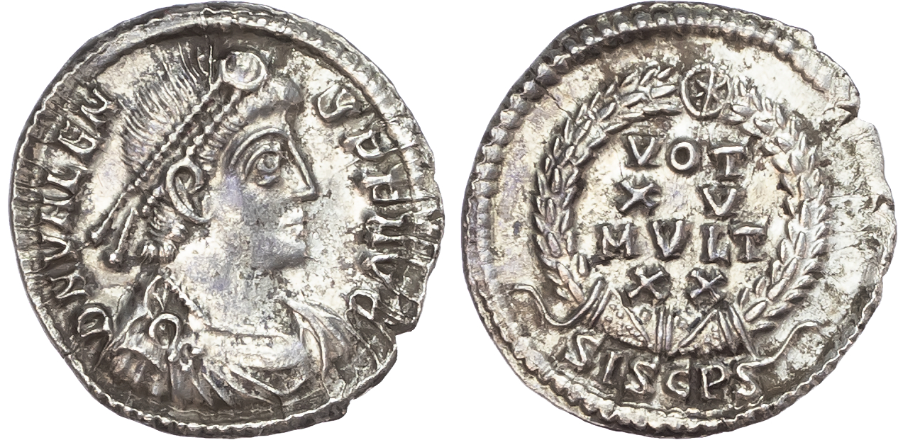 Valens (AD 364-378) AR Siliqua, Siscia, 1.98g.