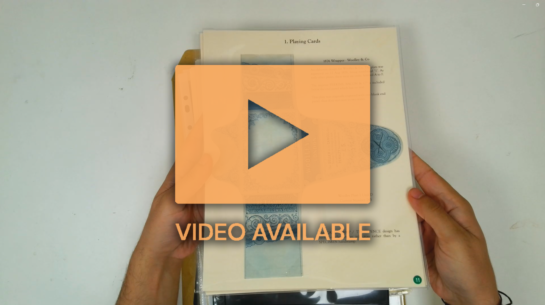 GB revenue Playing Card Duty collection Ex Frank Walton