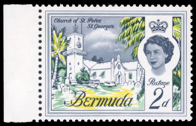 Bermuda SG 164a 1962 2d lilac omitted mint