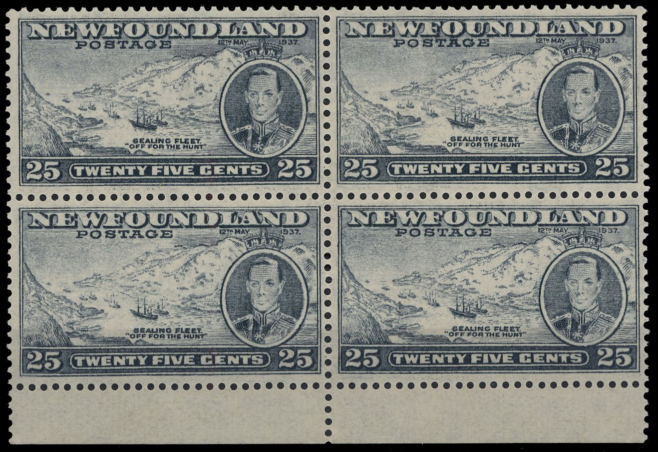 Newfoundland SG 266c var block mint