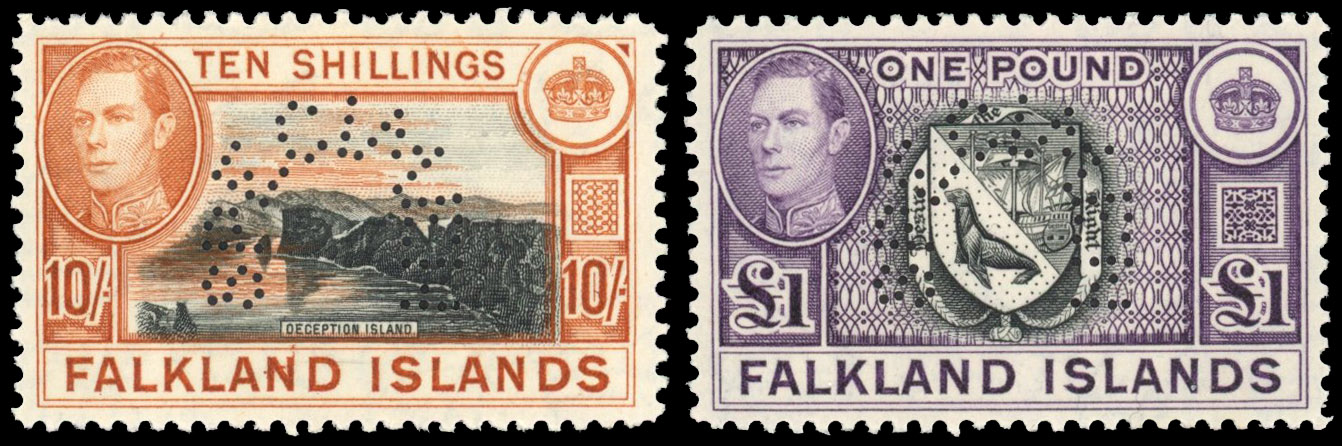 SG 146s-163s 1938-50 KGVI Specimen set