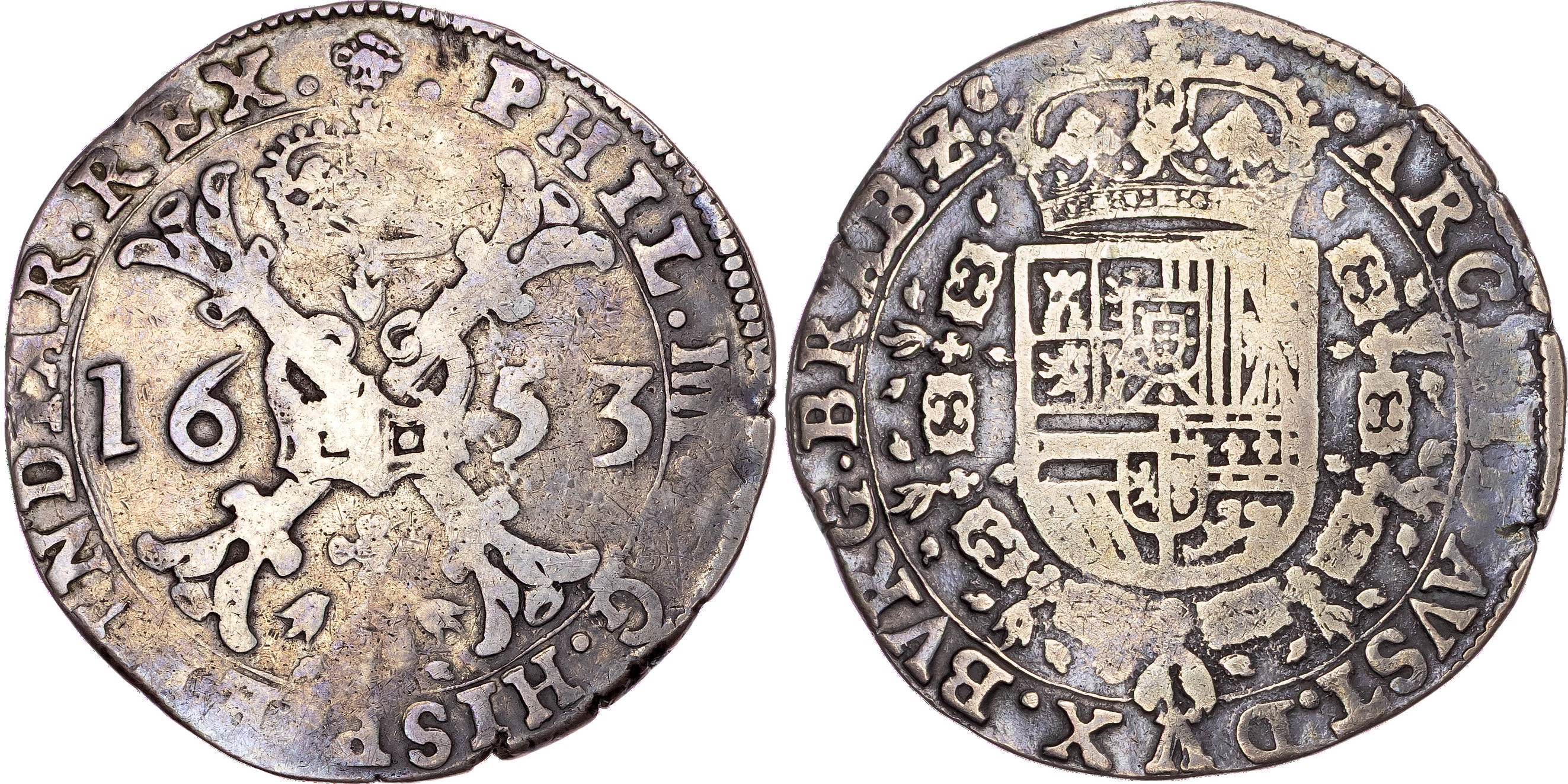 Spanish Netherlands, Brabant, Philip IV (1621-1665), silver Patagon, 1653