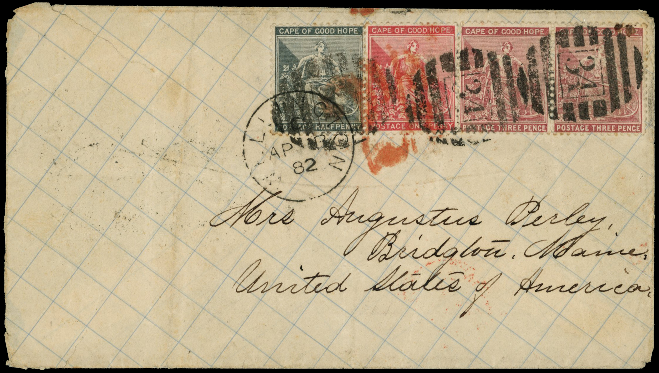 POSTAL HISTORY: 1882 envelope to Maine...