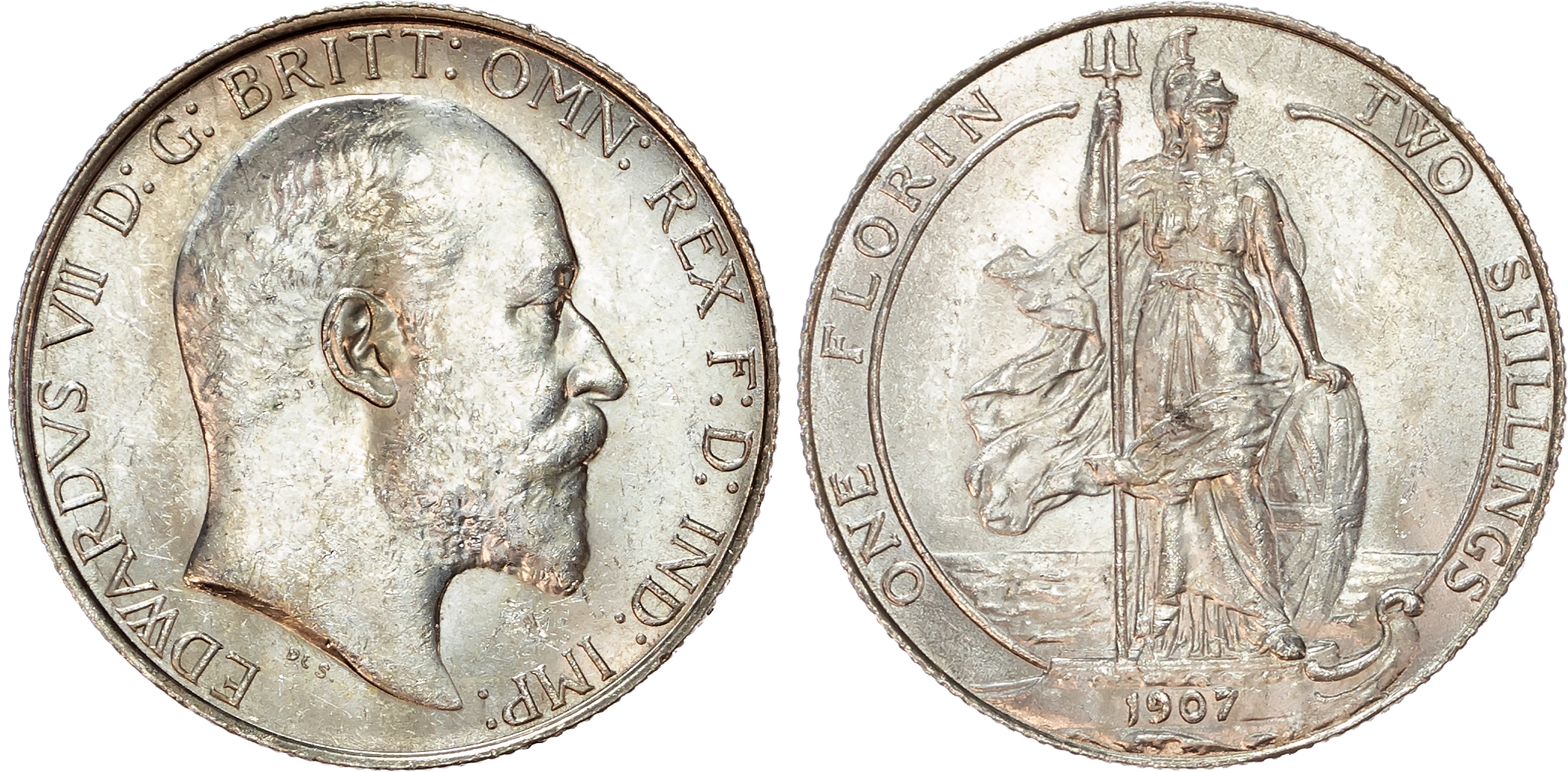 Edward VII (1901-1910) Florin, 1907.