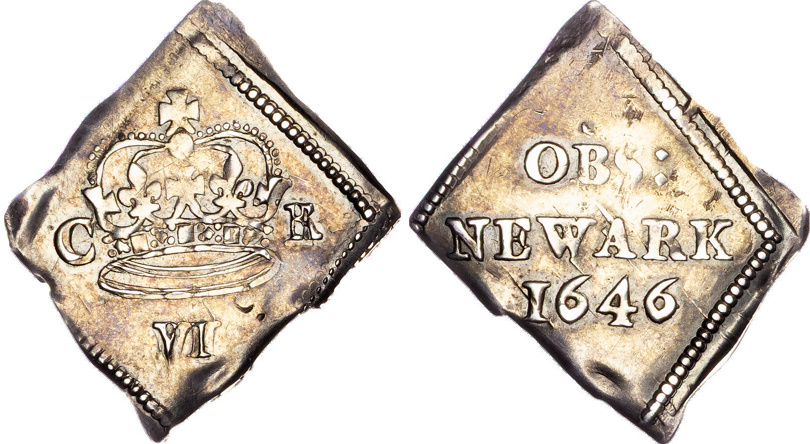 Charles I (1625-1649), AR Siege Sixpence, 1646, Civil War Issues, Newark mint.