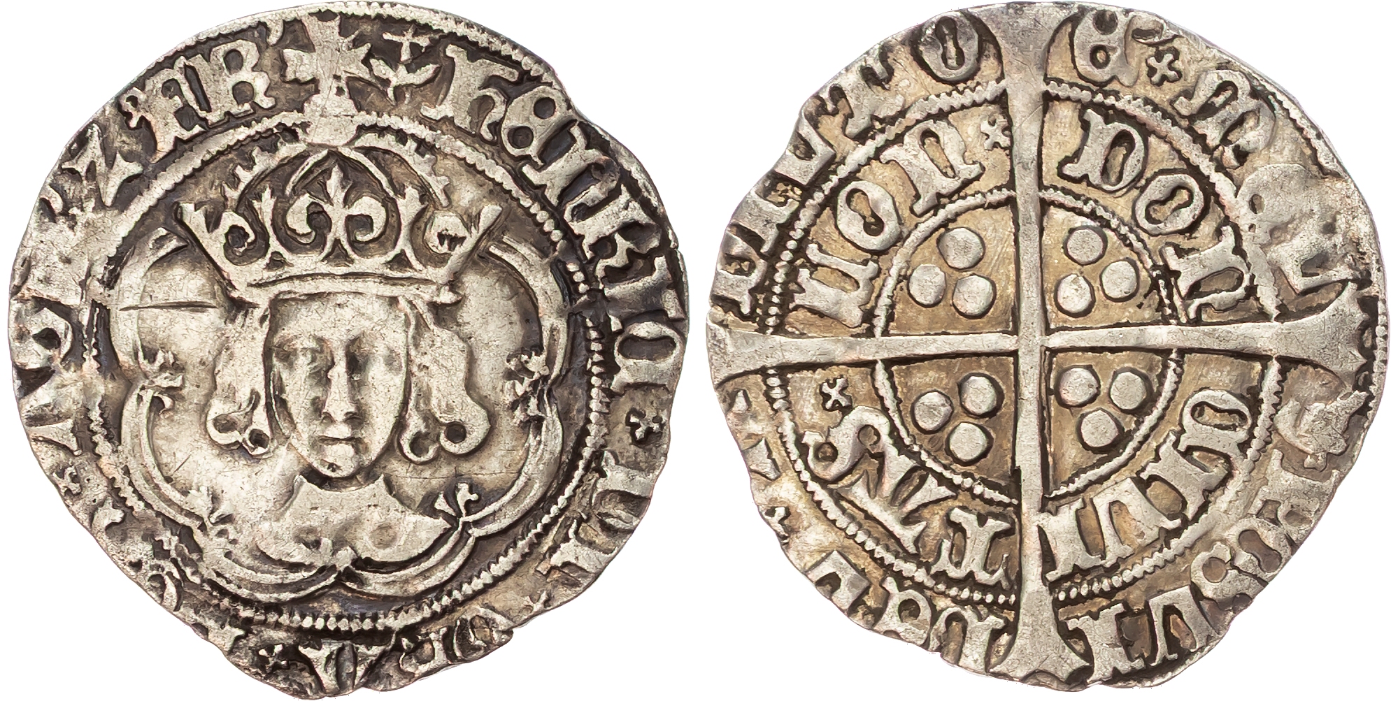 Henry VII (1485‑1509), AR Groat, 3.16gm., London. 