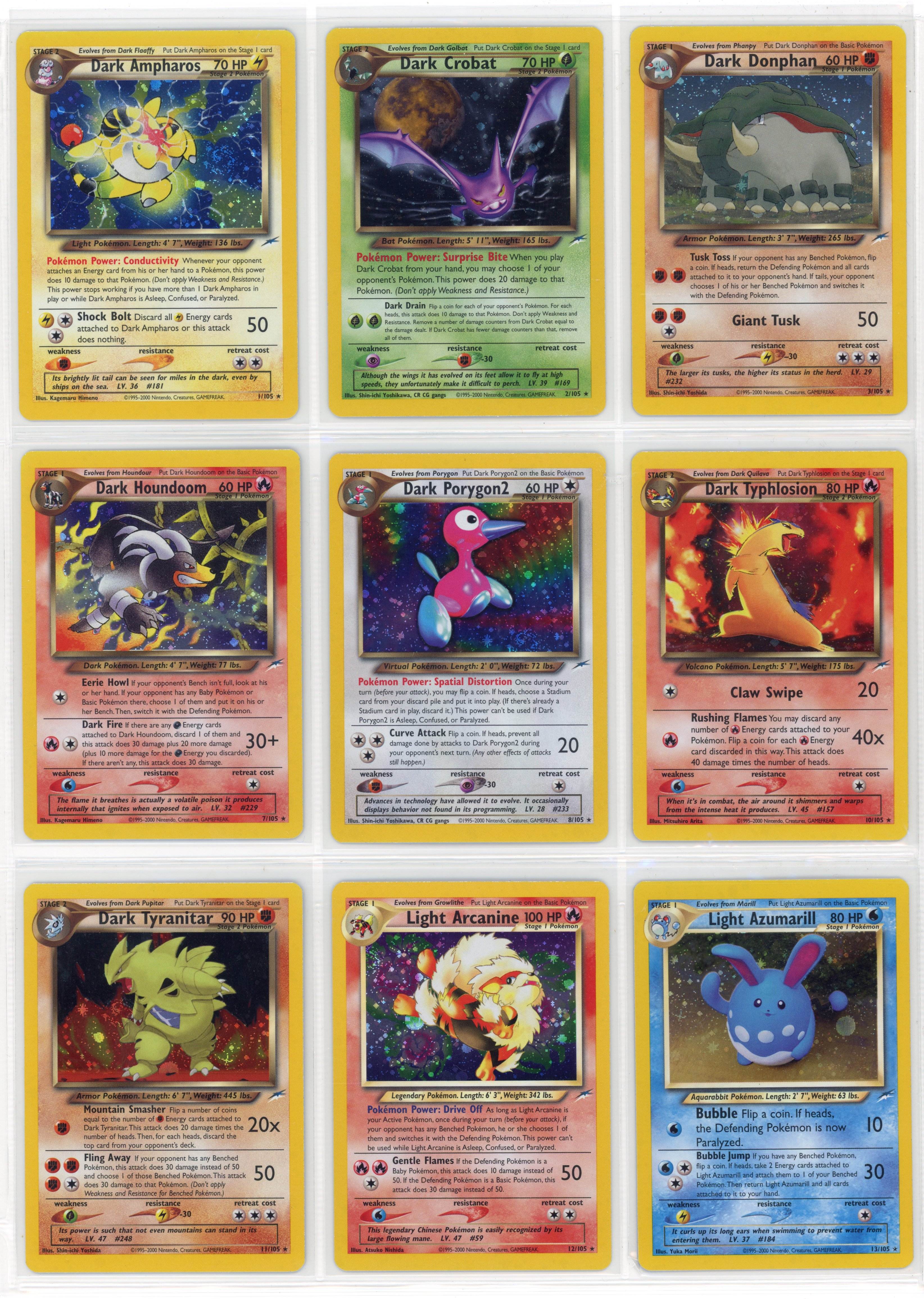 Neo Destiny x11 Holo Collection. -Avg. Condition NM