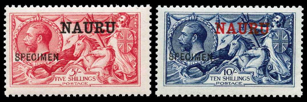 1916-23 5s rose-carmine and 10s...