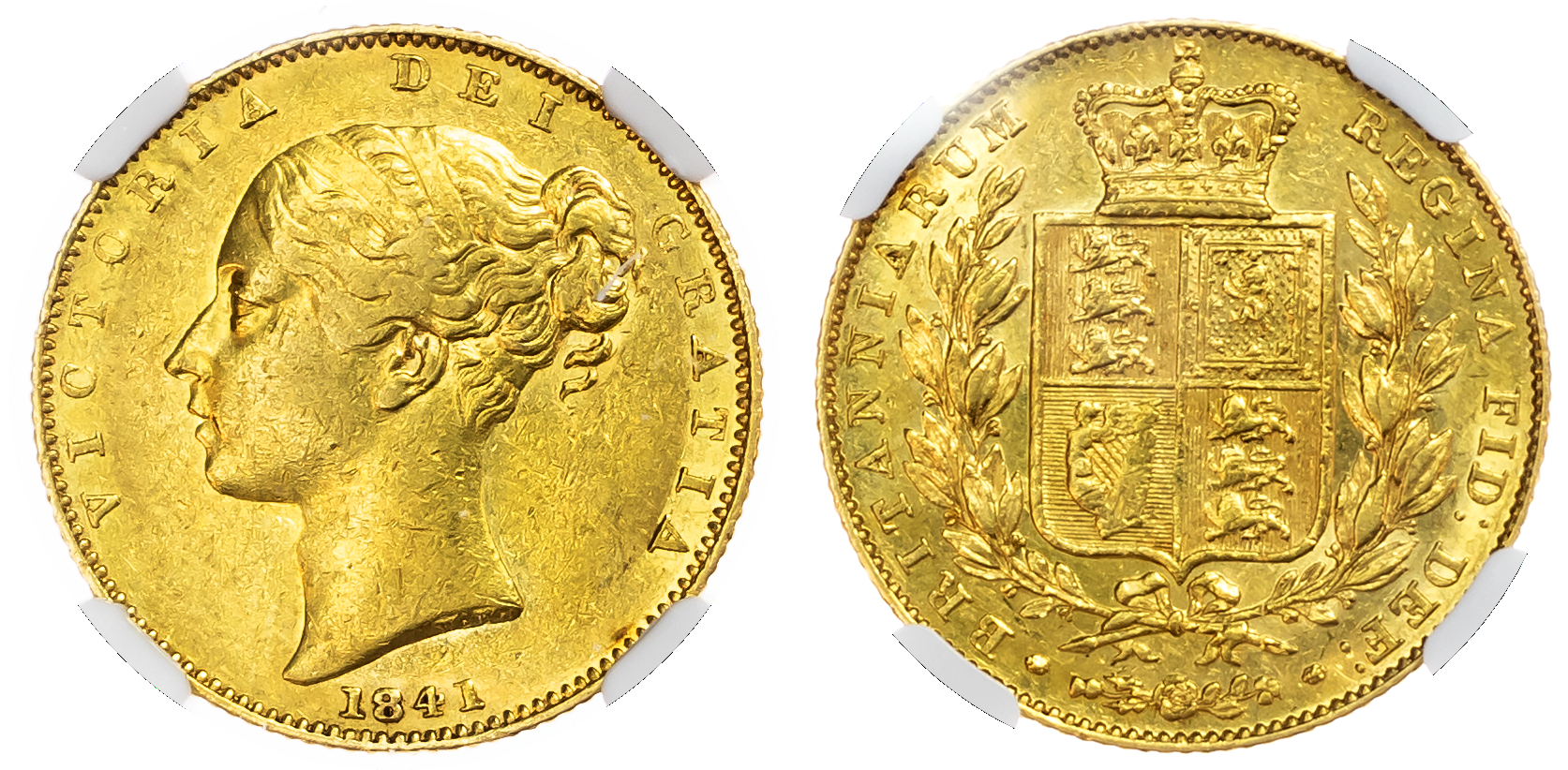 Victoria (1837-1901), Sovereign, 1841. NGC AU53