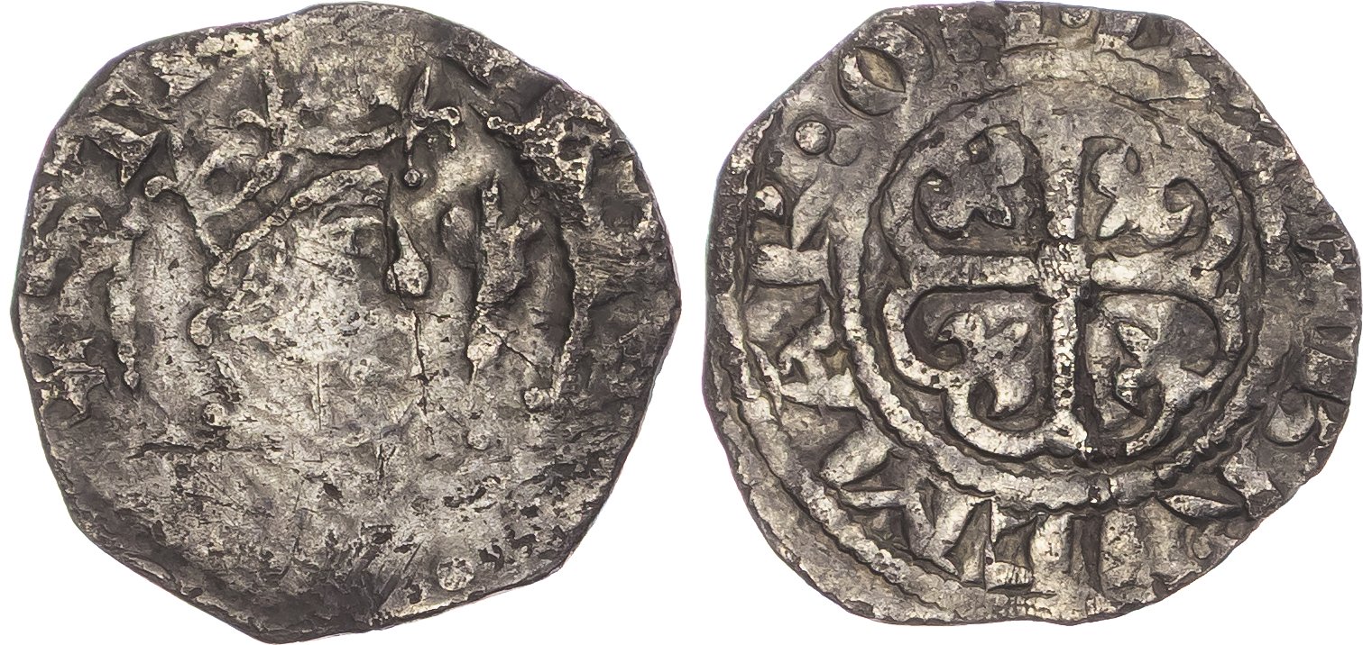 Stephen (1135-1154), AR Penny, Cross Moline (‘Watford’) type (c. 1136-1145), London mint, Bricmar as moneyer.