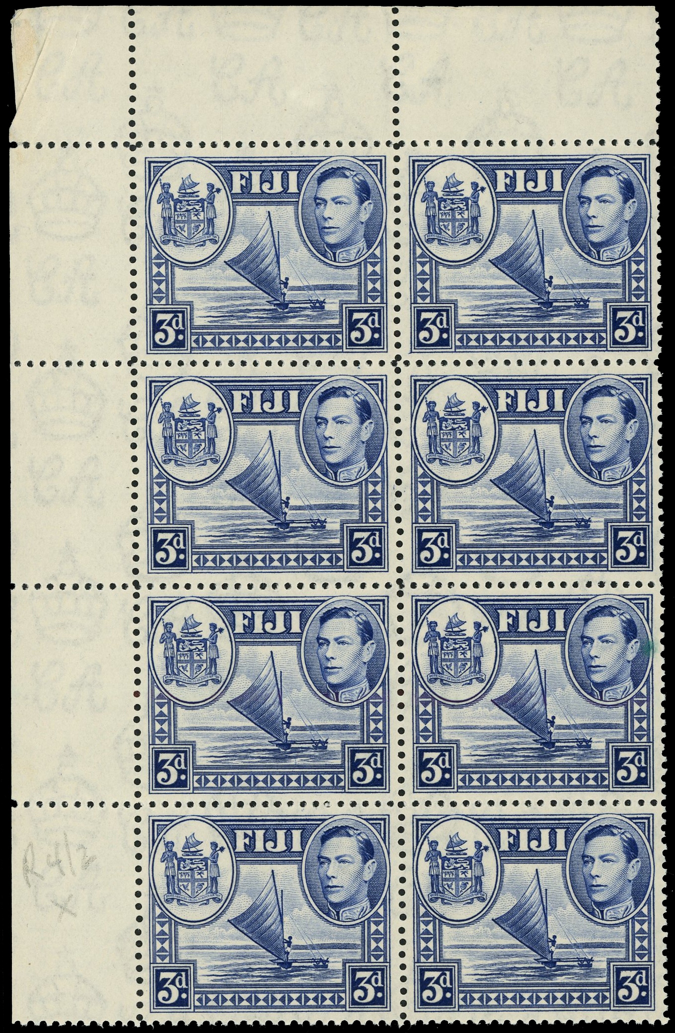 Fiji SG 257a block mint