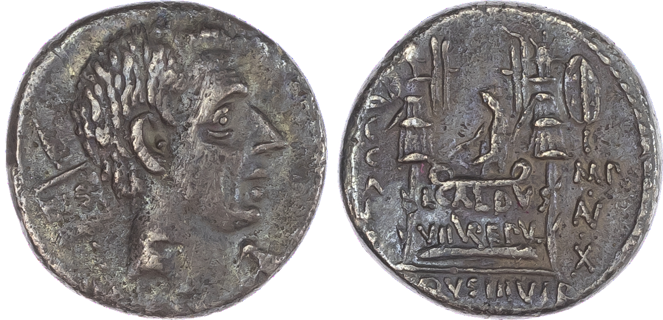 C. Coelius Caldus (51 BC) AR Denarius, mint of Rome, 3.49g. [C•COEL•CALDVS – COS], bare head of C. Coelius Caldus (consul,