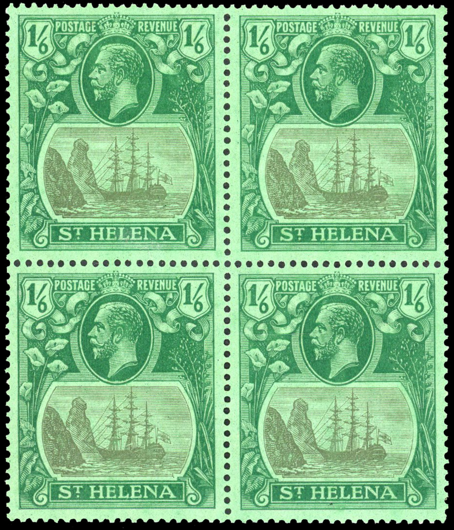 St Helena SG 107a block mint