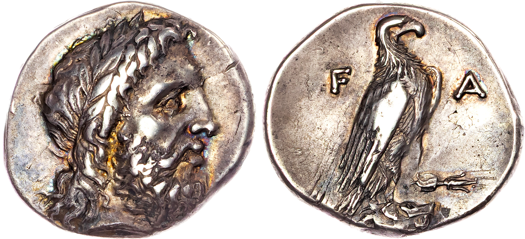 Elis, Olympia, AR Stater, Zeus mint, 108th Olympiad (348 BC), 12.08g.