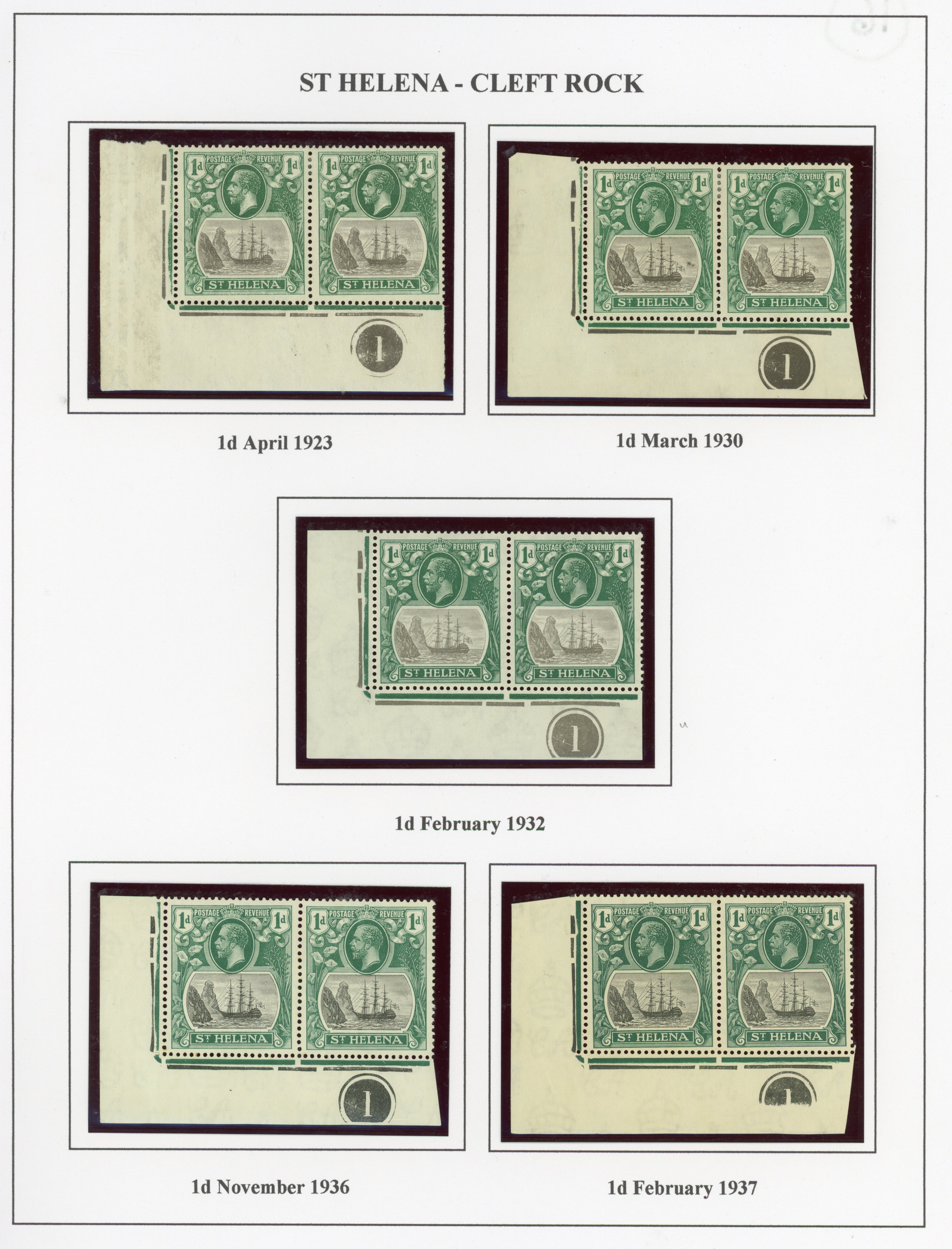 St Helena SG 98c display collection mint