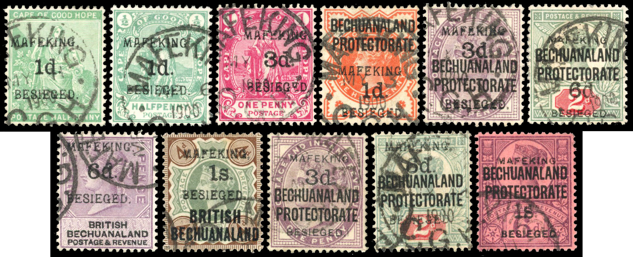 Cape of Good Hope Mafeking group of eleven used