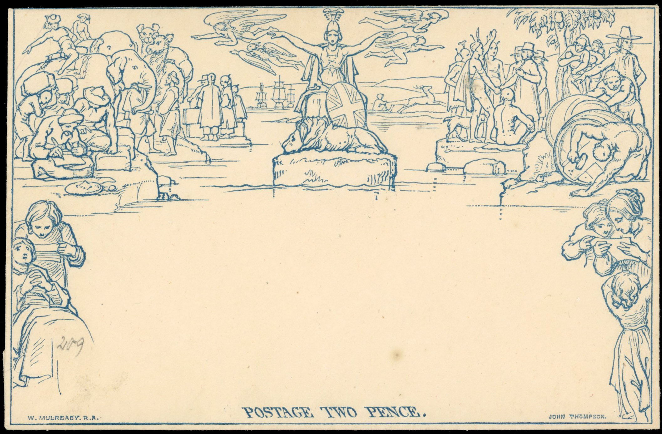 GB SG ME4 1840 2d Mulready unused