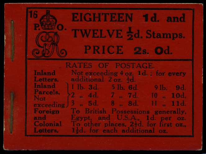 1913 (December) 2/- booklet (#16), panes...