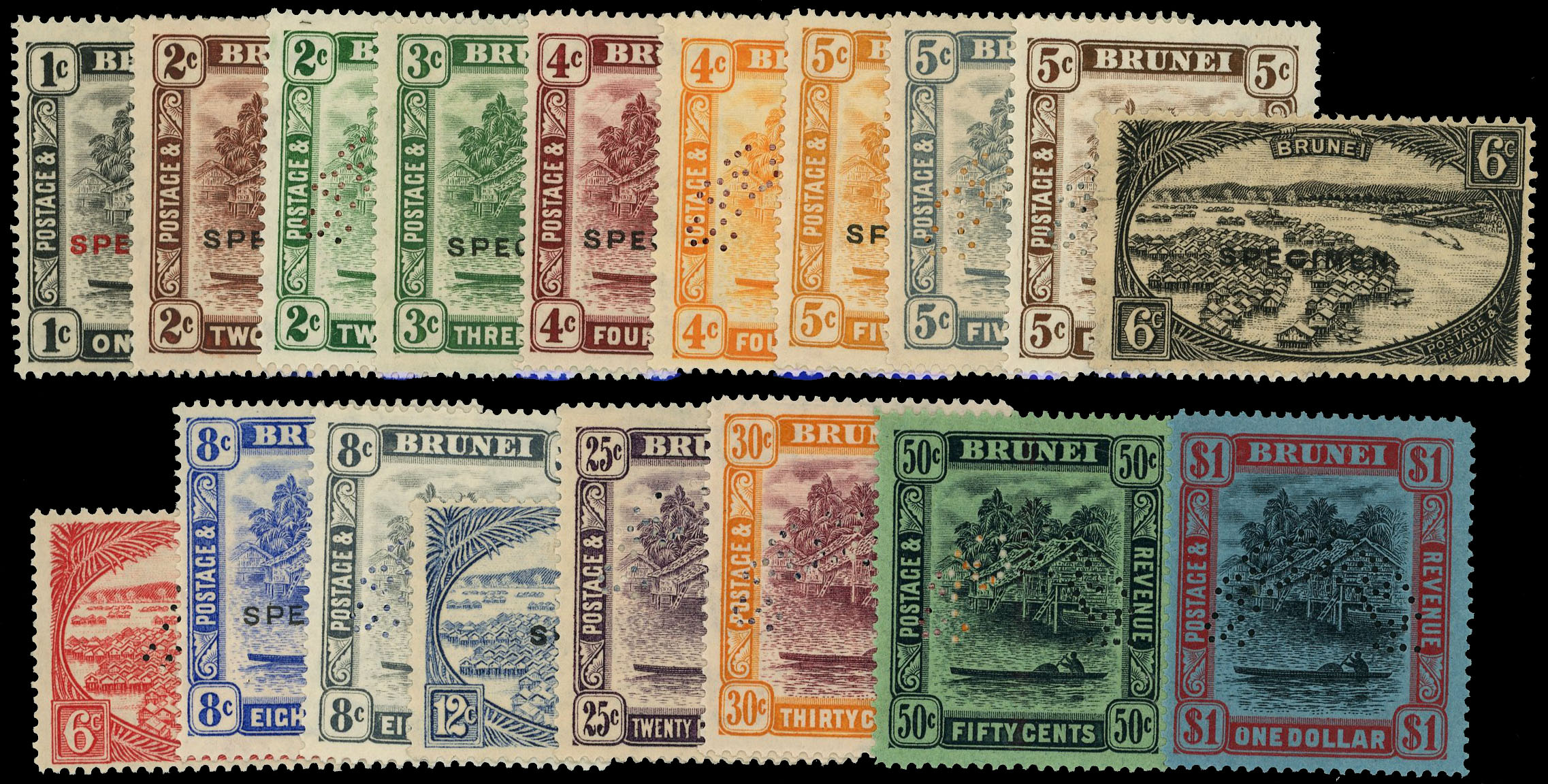 Brunei SG 60s-78s Specimens