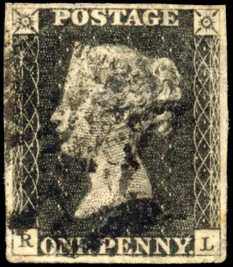 GB 1840 1d black Plate 10 RB recut 'R' black MC